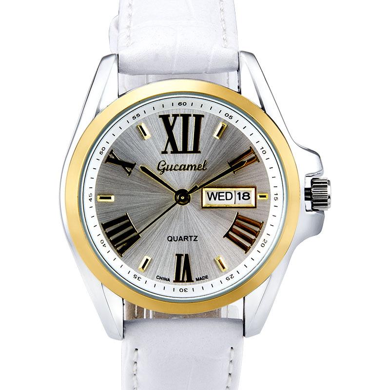 GUCAMEL New Steel Belt Women's Watch Fashion Casual Women's Quartz Watch Calendar Quartz Women's Watch