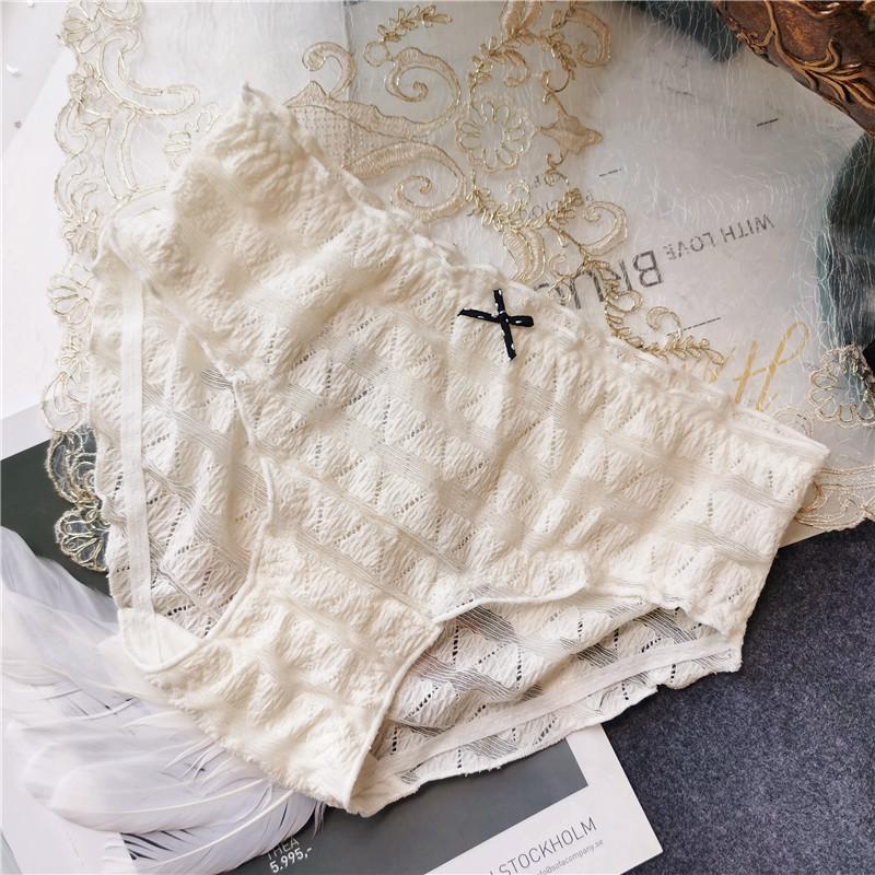 

Уютные милые эластичные булочки, очень хорошие сексуальные женские трусики с низкой посадкой One Size белый