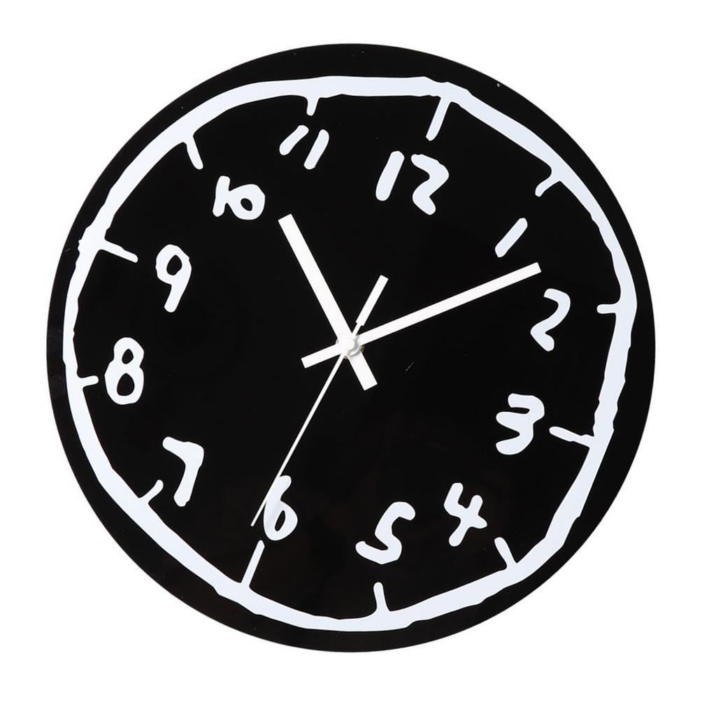 Modern Acrylic Wall Clock with Playful Graffiti Numbers Decorative Clock for Living Room or Bedroom