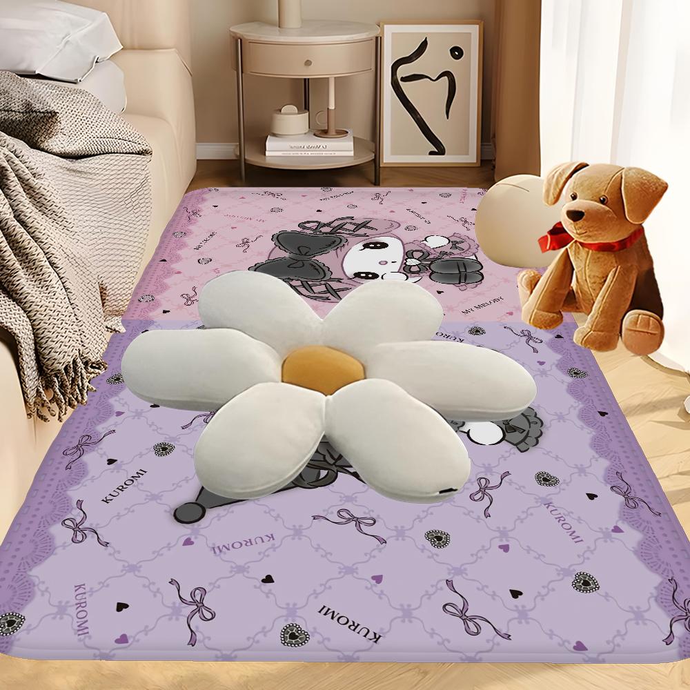 Cartoon K-KuromiS Fußmatte Nordischer Stil Schlafzimmer Wohnzimmer Fußmatte Zuhause Balkon Rutschfest Alfombra