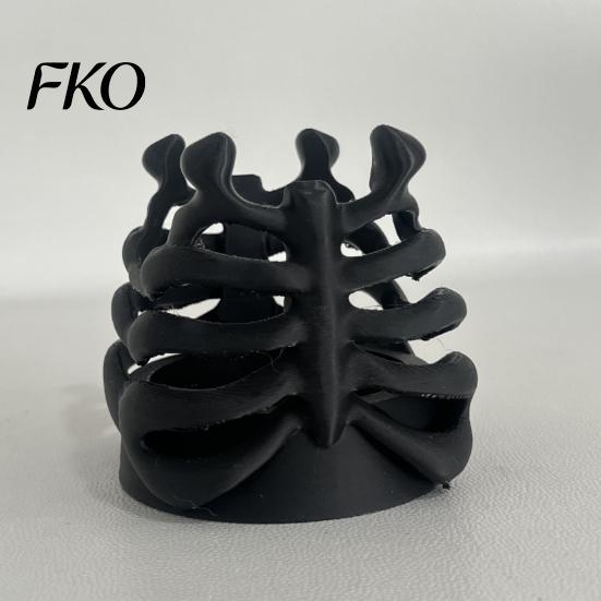 Dark Style Desk Accessory Skeleton Ribcage Bone Pen Holder, 3D Printed Pencil Cup, Gothic Holder Organizer for Pens Pencils Makeup Brushes Dust