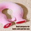 1400ML U-Shaped Hot Water Bottle Neck Shoulder Pain Relief Leak-proof PVC Hot Water Bag with Flannel Cover Hot Cold Therapy Neck Warmer Bag
