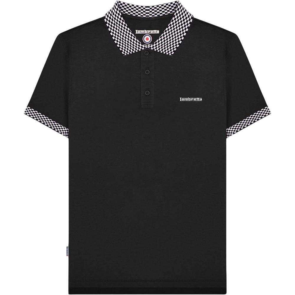 Lambretta Mens Two Tone Badge Polo Shirt