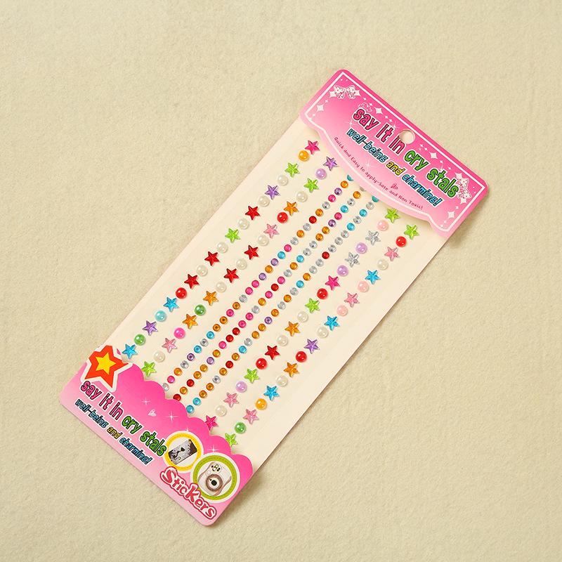 Children's 3D Crystal Gem Cartoon Stickers: Shiny Princess Rewards & Educational Stationery