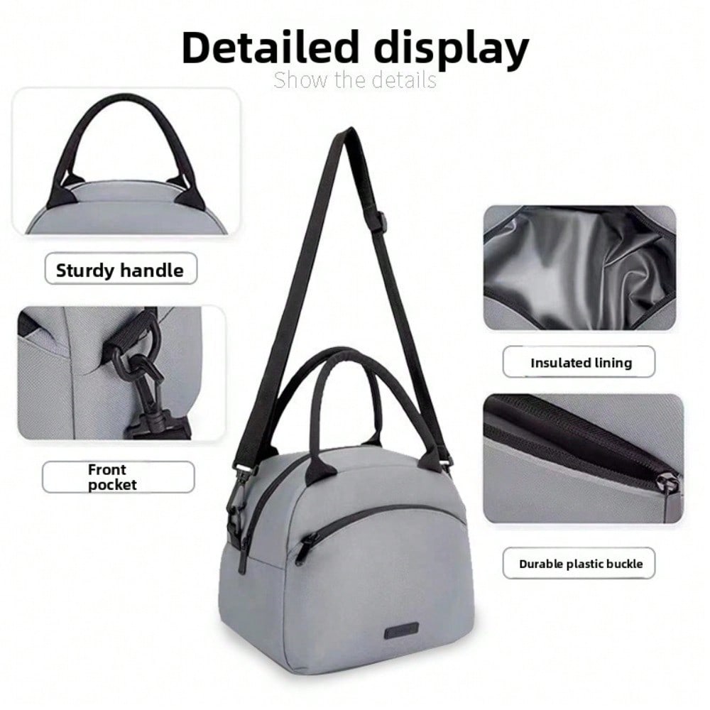 Borsa porta pranzo a sbieco Grande capacità Borsa porta pranzo Multifunzionale Portatile Borsa termica Borsa Bento