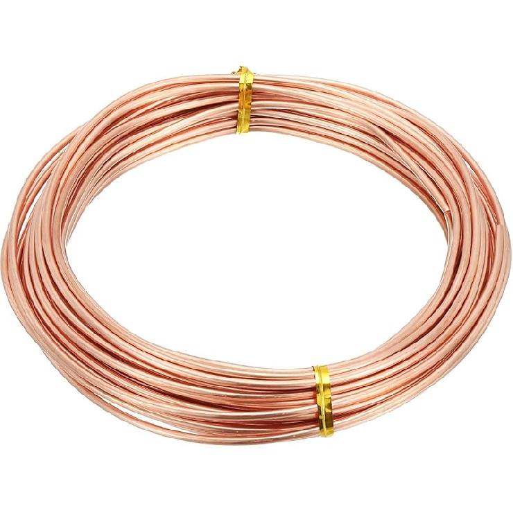 PATIKIL 99.9% Soft Copper Wire for Gardening, 8 Gauge/3.2 mm Diameter 21 Feet/6.3 m 1 Pound Spool Pure Bare Copper Wire for Jewelry Making Beading
