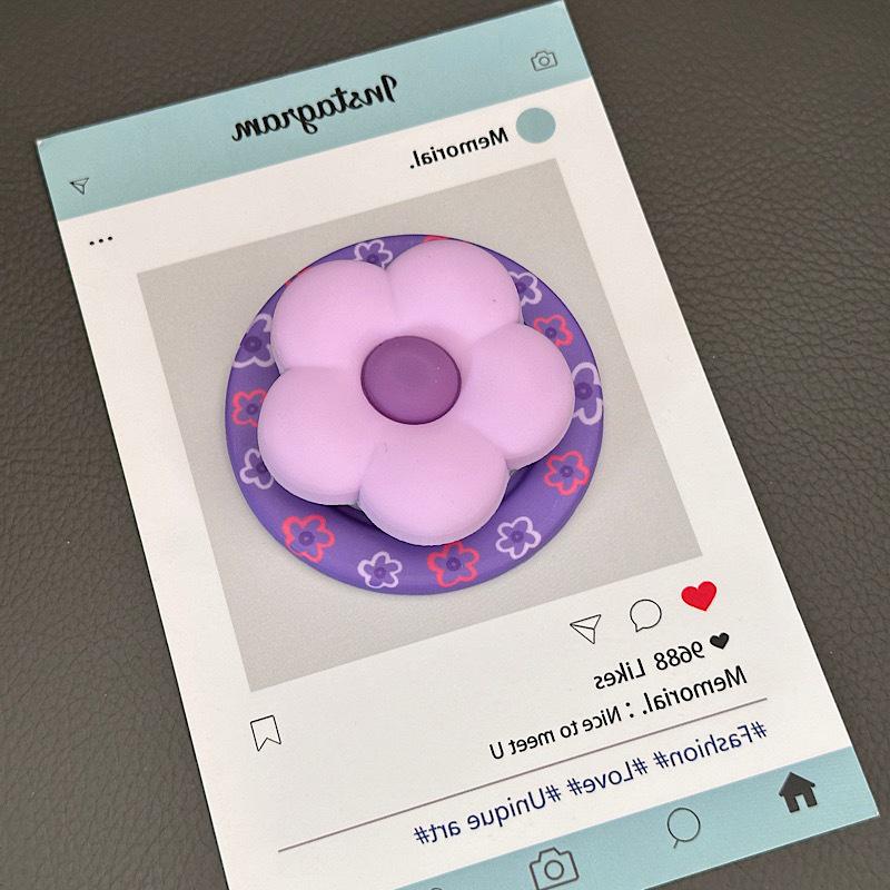 3D Silicone Flower Magnetic Stand for MagSafe Phones with Strong Suction