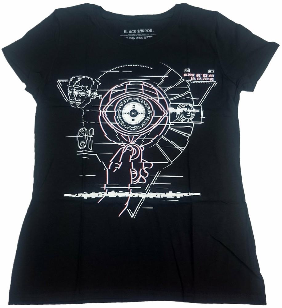 Black Mirror Eye Ball Mens T-Shirt (Black) Unisex T-Shirt S