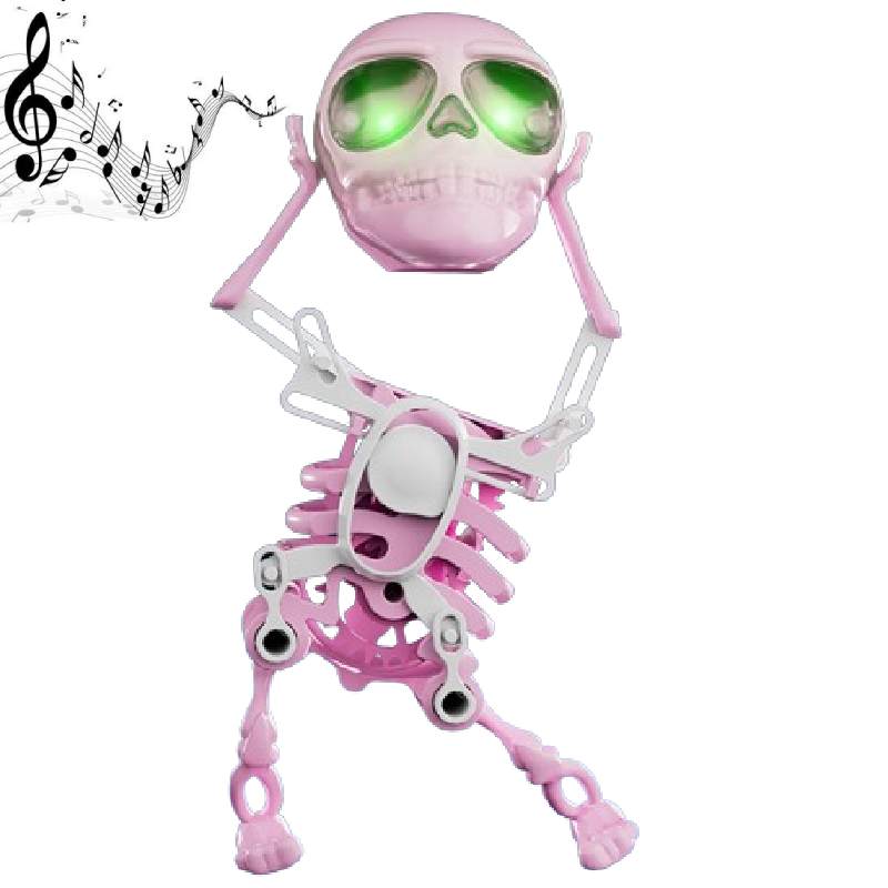 

Dancing Decompress Toys Skeleton Man Vocalizations Luminous Chic Fun Plastic рожевий
