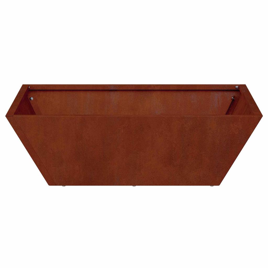 Garden Planter Rustic 50 X 50 X 15 Cm Weatherproof Steel