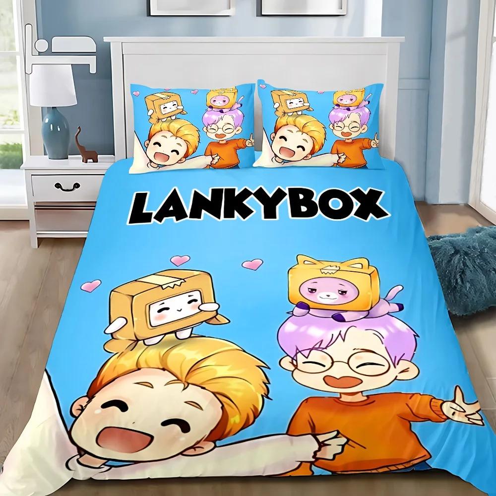 Exquisite 3D Lankyboxe Wallpaper Foxy Boxy Printing Bedding Set Duvet Cover Comforter Bed Adult Youth Girl Boy Gift