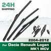 For Dacia Renault Logan MK1 MCV 2004-2012 2005 Wiper Front & Rear Wiper Blades Windshield Windscreen Window Brushes 20"+20"+14