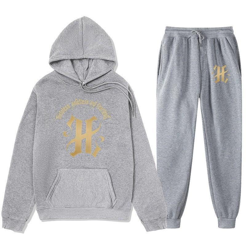 Herren Kapuzenpullover Mit Gotischem Bogen Buchstaben Druck Fleecegefüttert Lässiger Pullover