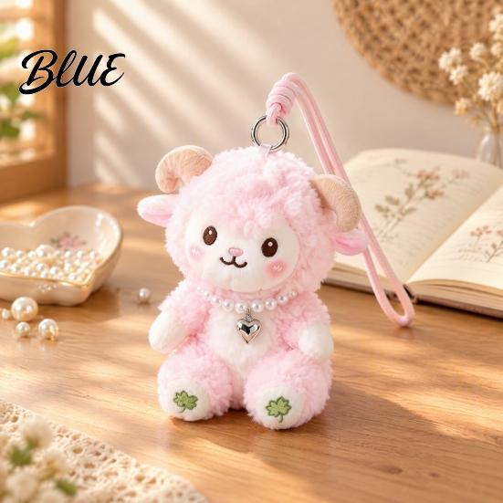 Soft Stuffed Sheep Toy Cute Plush Keychain Lamb Doll Pendant for Cartoon Backpack Handbag Kawaii Animal Charm Accessory Kids Adults Small
