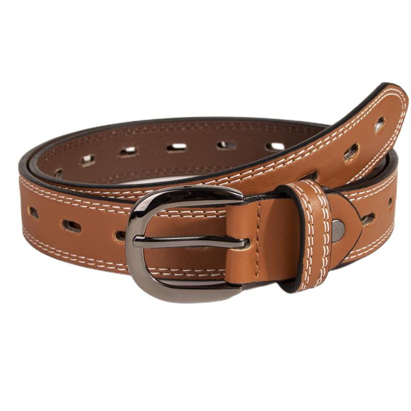 Girls Leatherlike Belt With Alloy Buckle For Daily Use And Office Attire