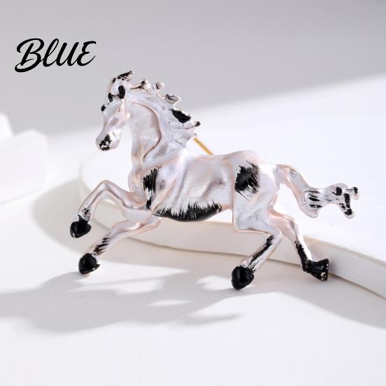 Exquisite Horse Pin Brooch Chinese Zodiac Year of Enamel Vintage