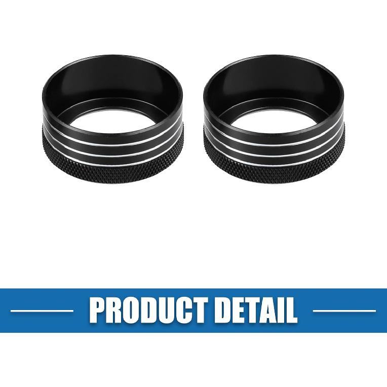 Car Console AC Audio Volume Knob Ring Cover for Subaru BRZ for Toyota 86 2013-2020 Black (Set of 3)