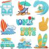 Leisure Vacation Embroidery Cloth Sticker Beach Surf Patch Sticker Bag Decoration Wave Beach Car Computer Embroidery Chapter Boy