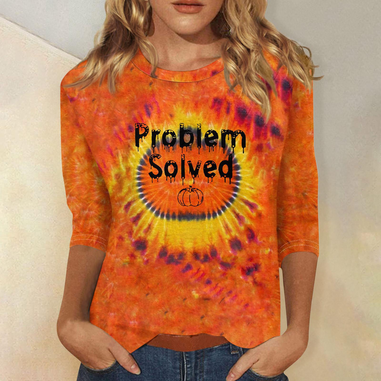 Женский хеллоуинский принт с круглым вырезом и длинными рукавами — фото 7