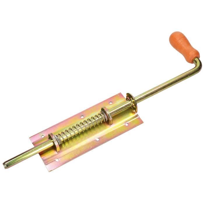 Verrou À Ressort - KOTARBAU - 380 Mm - Acier Galvanisé - Jaune - Résistant À L'humidité