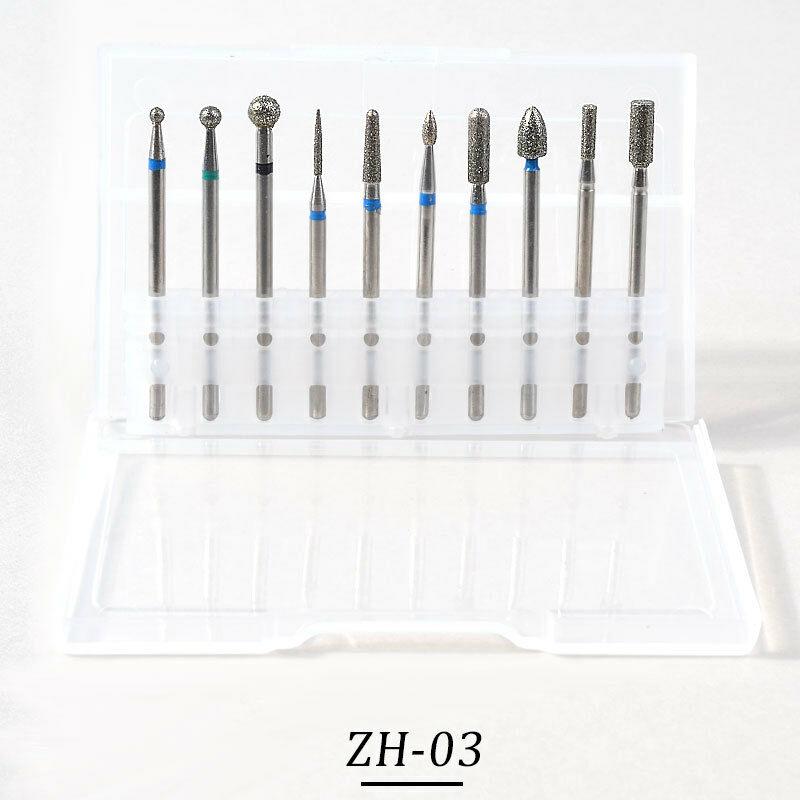10Pcs Nail Drill Bit Set Milling Cutter Cuticle Remover Nail Polishing Manicure Pedicure Tool