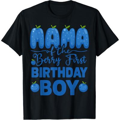 Mama of The Berry First Birthday Boy Blueberry Mom Mommy T-Shirt