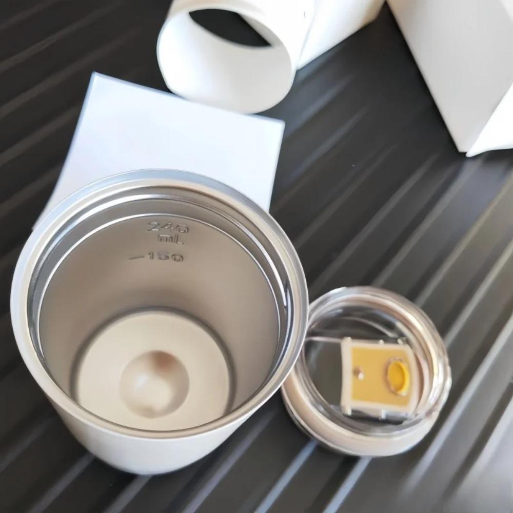 320ml/480ml Thermos Cup Milky White Coffee Mug Car Insulated Water Bottle Travel Stainless Steel Vacuum Flasks Drinking Kettle