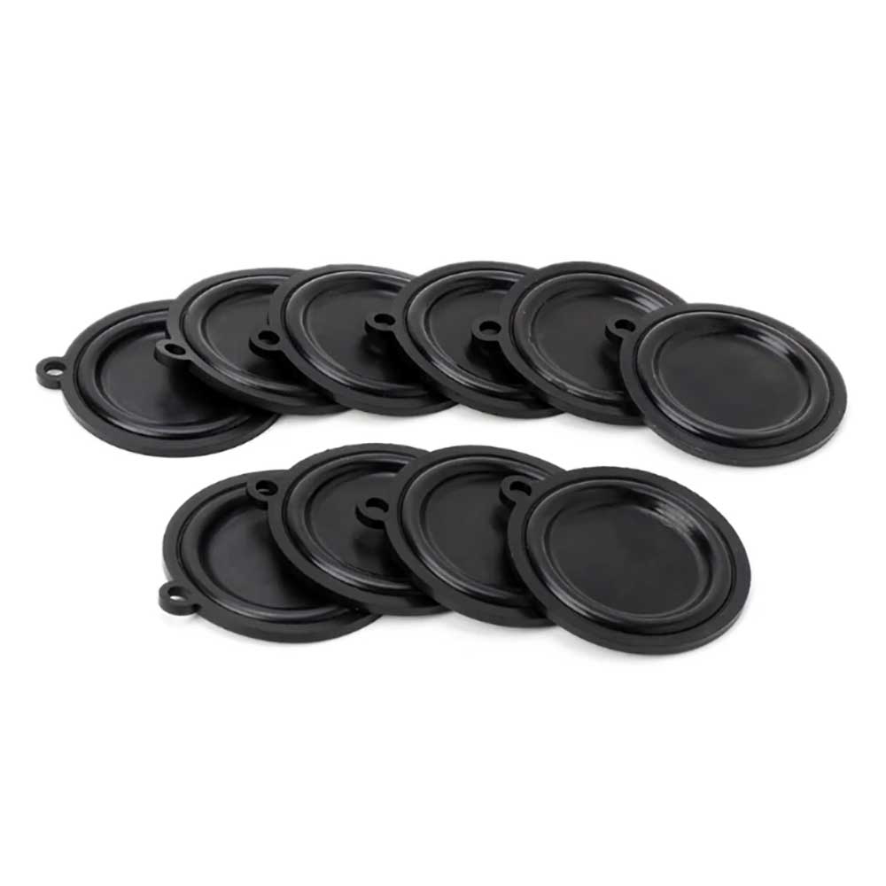 Gas-Durchlauferhitzer Druckmembran Gestängeventil Zubehör Außendurchmesser 45mm Schwarze Gummi-Membran Wasser-Gas-Gestängeventil Teile 10 Stück