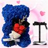 Valentines Day Gift 25cm Artificial Rose Bear With Box For Girl Friend Women Mother's Day Gift Brithday Present Wedding Party