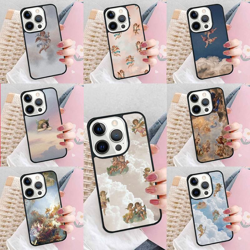 Renaissance Angels Phone Case For iPhone 17 Air 15 16e 14 13 Pro Max Coque 12 11 Pro Max PLUS cover