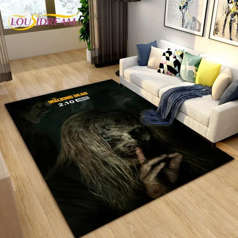 The Walking Dead Horror Area Rug Large,Carpet Rug for Living Room Bedroom Sofa Doormat Decoration,Kids Play Non-slip Floor Mat