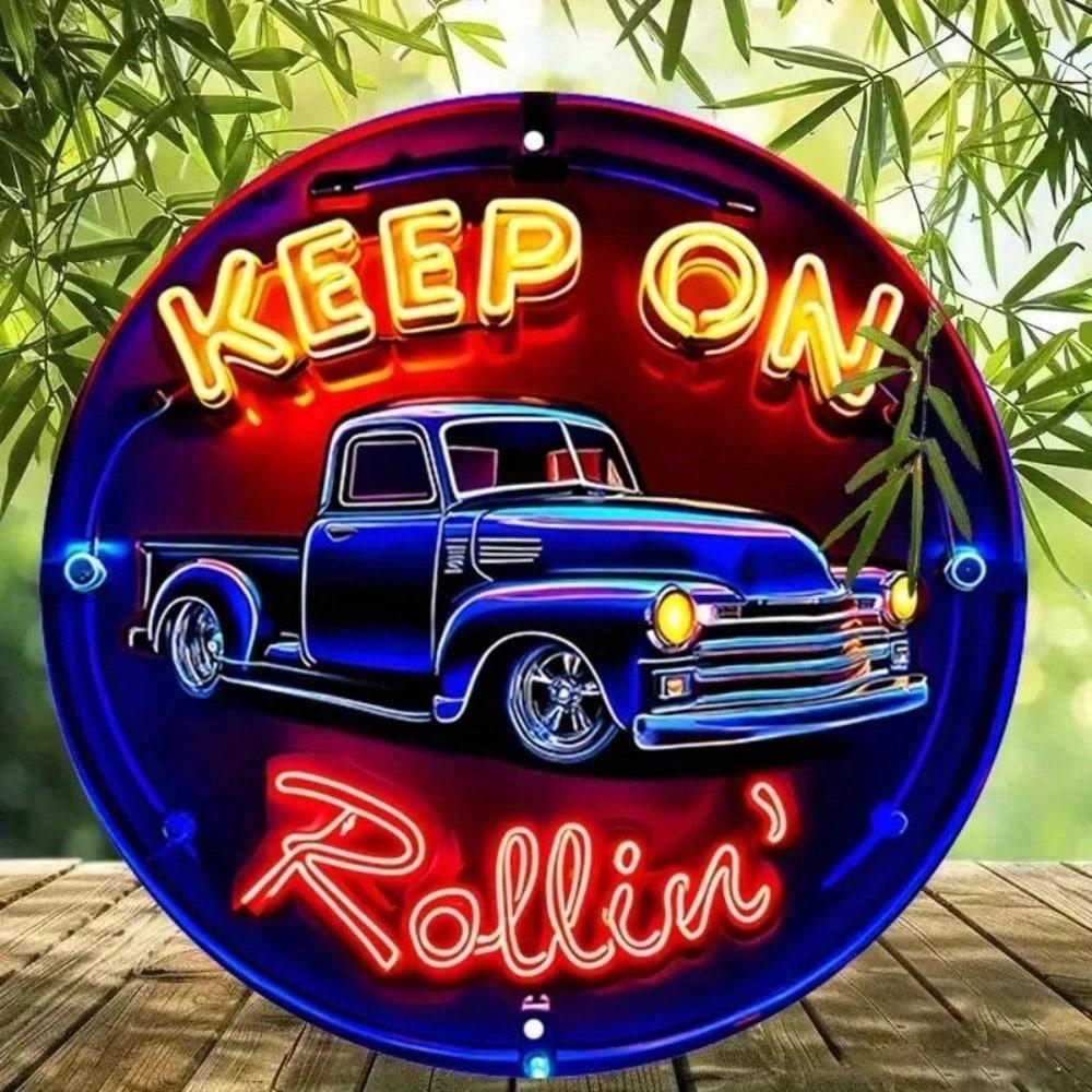 

Retro Metal Sign Vintage Car Garage Decor Man Cave Wall Art Tin Poster різнокольоровий