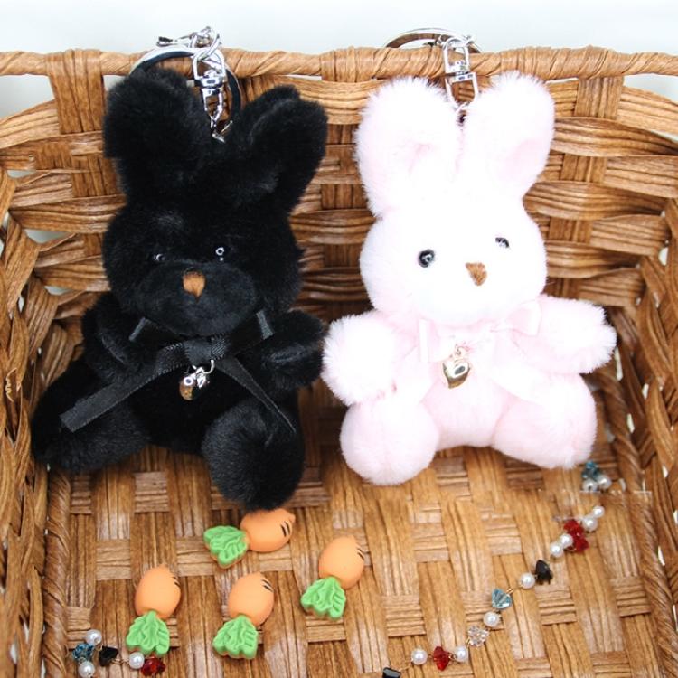 4 Colors Plush Stuffed Animal Rabbit Toy Pendant Keychain for Valentines Day