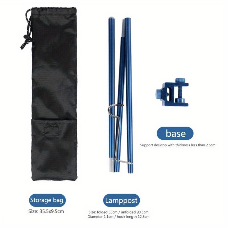 Outdoor Aluminum Alloy Lamp Holder Camping Portable Foldable Light Hanging Small Lamp Pole Camping Lamp Bracket