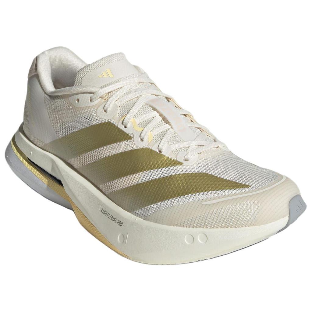 adidas Womens Adizero Boston 13 'Chalk White Gold Metallic' (women's sizes) Chalk White / Gold Metallic / Orange Tint Running Shoes JS4952