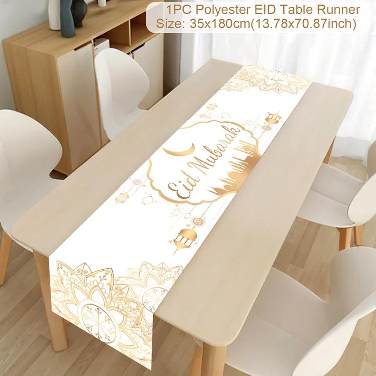 Ramadan Decor Tablecloth EID Mubarak Decor For Home 2025 Ramadan Kareem Islamic Muslim Party Eid Al Adha Gifts Happy Eid Al Fitr