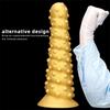 Golden Silicone Giant Suction Cup Large Anal Plug Oversized Threaded Rear Anal Plug Octopus Pull Bead Anal Expander