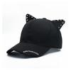 Fashion Cats Ear Hat Rivet Studded Baseball Hat for Adult Unisex All Matching Punk Hat for Party and Casual Wear
