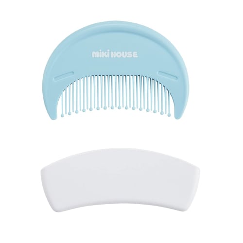 MIKI HOUSE Grooming Set: 4-Piece Set with Tweezers, Nail Clippers, Scissors, Comb, and Brush, Made In Japan, for Boys and Girls, Baby, Newborn, and Pr