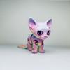 12cm Kreatives Mini 3D-Druck Niedliche Siamkatze Haustier Katze Spielzeug Neues Simulations-Tier Heimdekoration Modell Kinder Geburtstag Geschenk