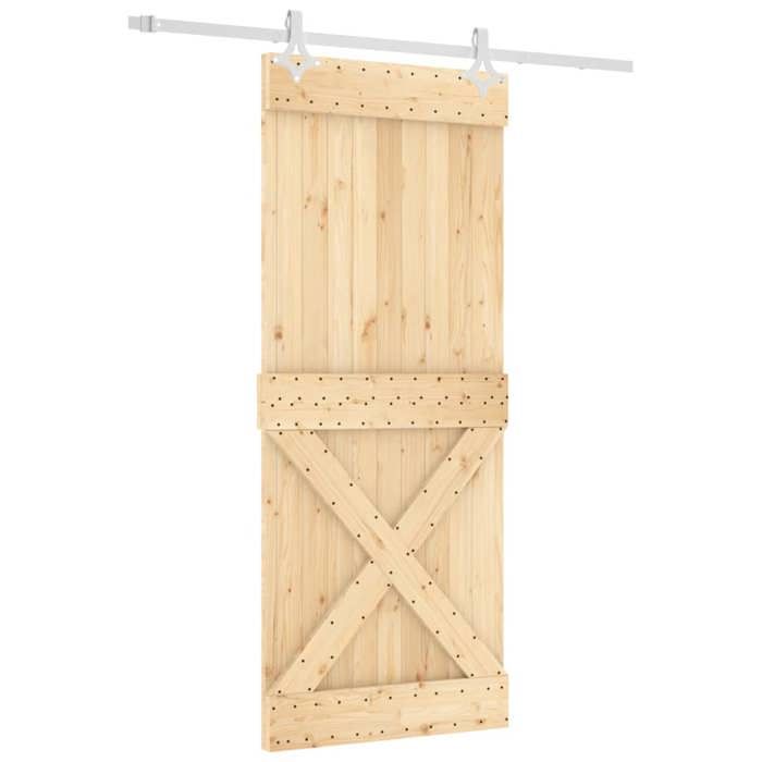 VidaXL Porte coulissante et kit de quincaillerie 85x210 cm pin massif, porte intérieure, porte de grange intérieure 3203193