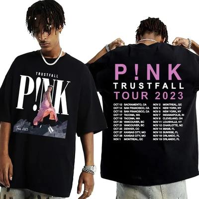 Speváčka Pink P! Nk Trustfall Album Tour 2023 Tričká Pánske Dámske Oblečenie Hip Hop Estetika Tričká Móda Tričko#Farba