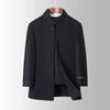Removable Duck Down Lining Cashmere Jacket for Men Middle-aged and Elderly Men's Stand-up Collar Daddy Winter Thickened Woolen Woolen Coat