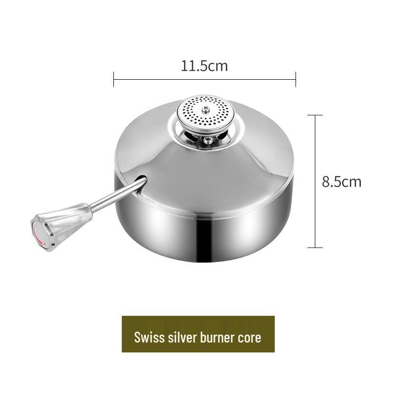 Pentola calda compatta in acciaio inossidabile svizzero: Shabu-Shabu Monoporzione con Fornello Gonfiabile Portatile