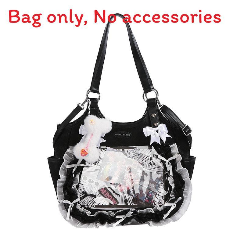 Sweet Lace Bowknot Shoulder Bag For Casual Daily Use With Pu Material