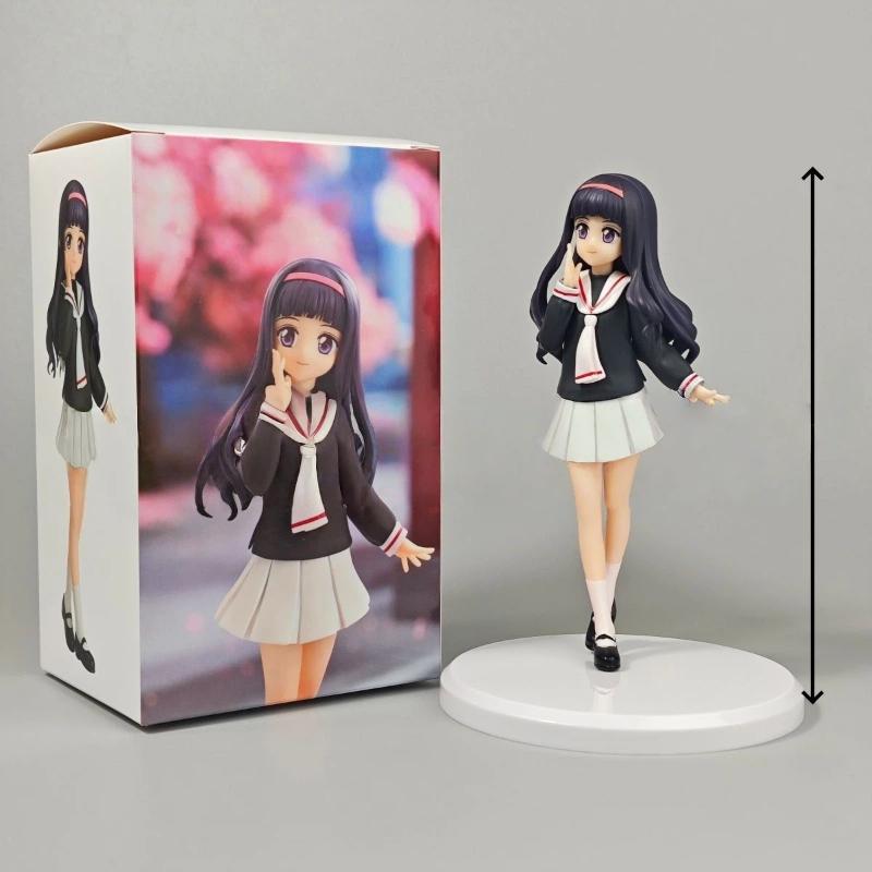 Cardcaptor Sakura Anime Figurines Sakura Kinomoto Tomoyo Daidouji School Uniform Standing 16Cm Collectible Model For Anime Fans