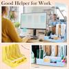 4 Packs Plastic Desk Organizer File Folder, Desktop Magazine Holder, Office File Sorter Rack, Vertical File Dividers