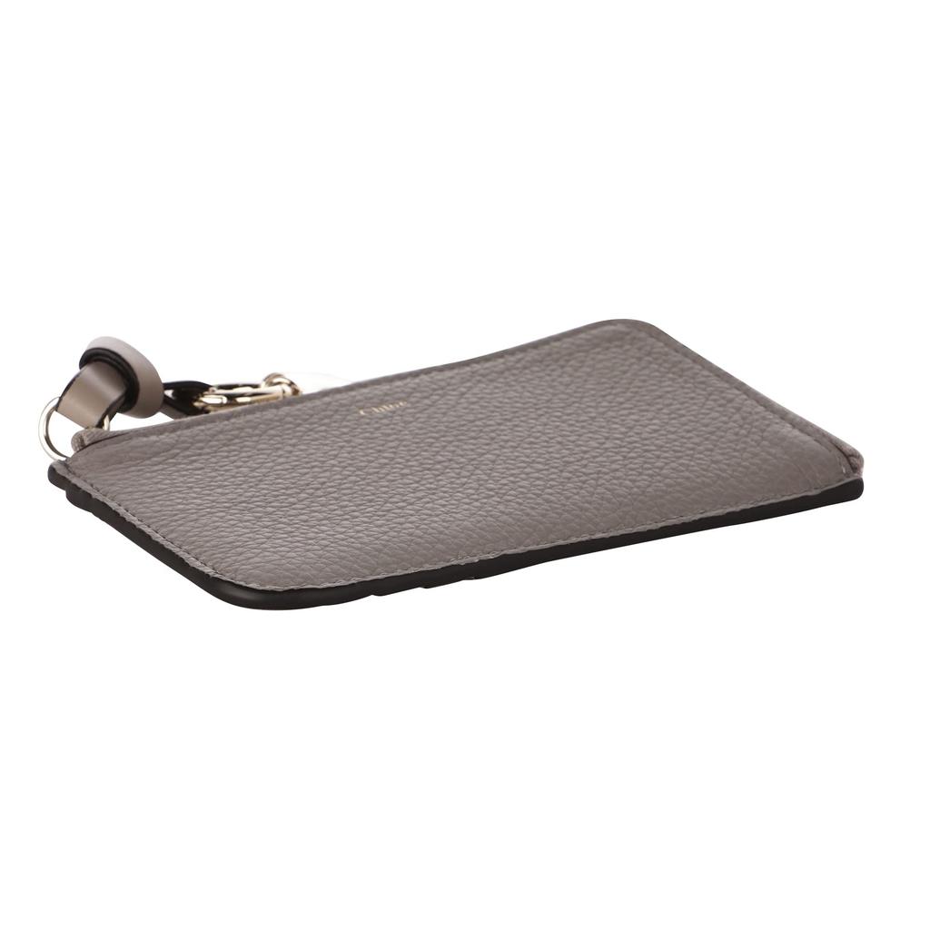 Chloe Card Case CHC21WP944F57 053 Leather Wallet Gray [Used]