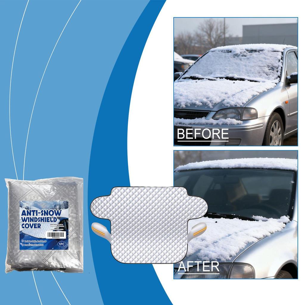 Windshield Cover For Ice And Snow Waterproof Windproof Foldable Blanket Windshield Cover For Snow For Winter Frost Rain Sun