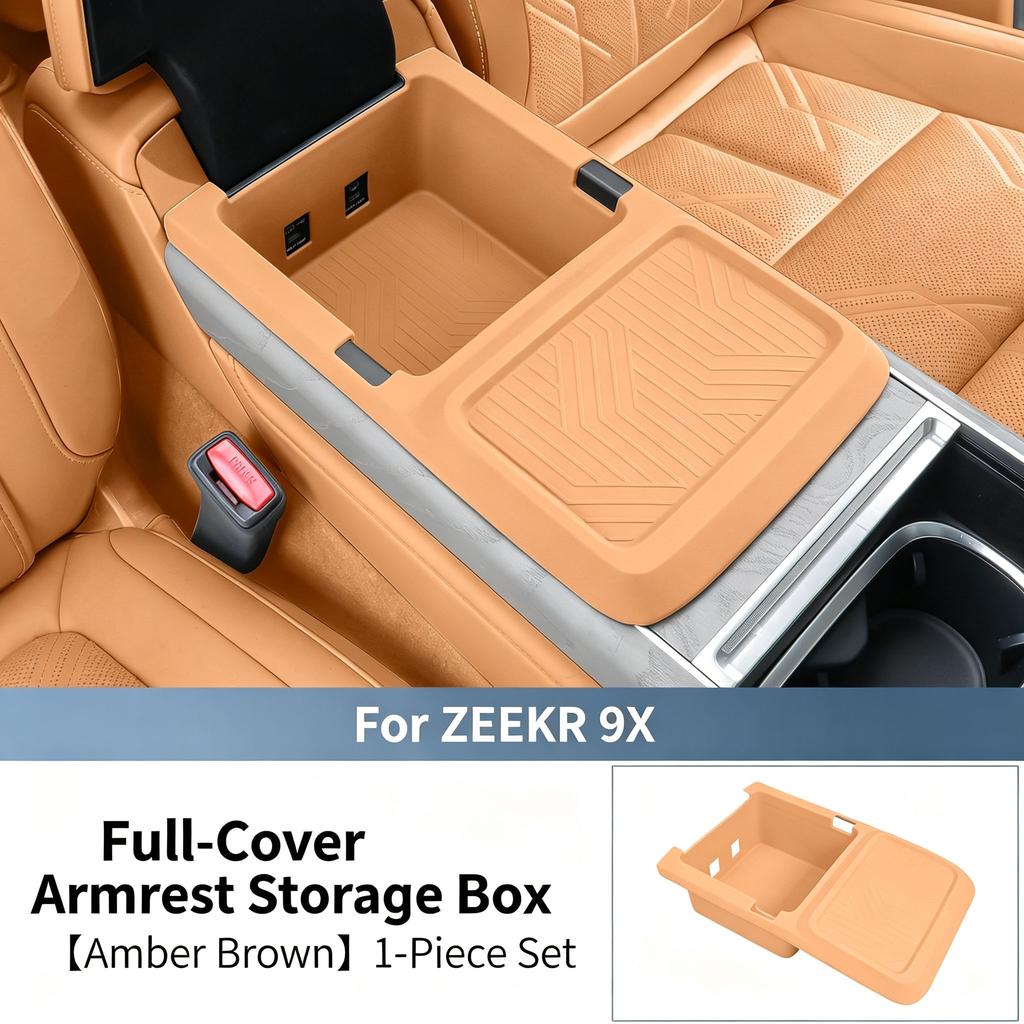 For Zeekr 9X Central Control Armrest Box Silicone Storage Box Car Organizer Interior Accessories Modification